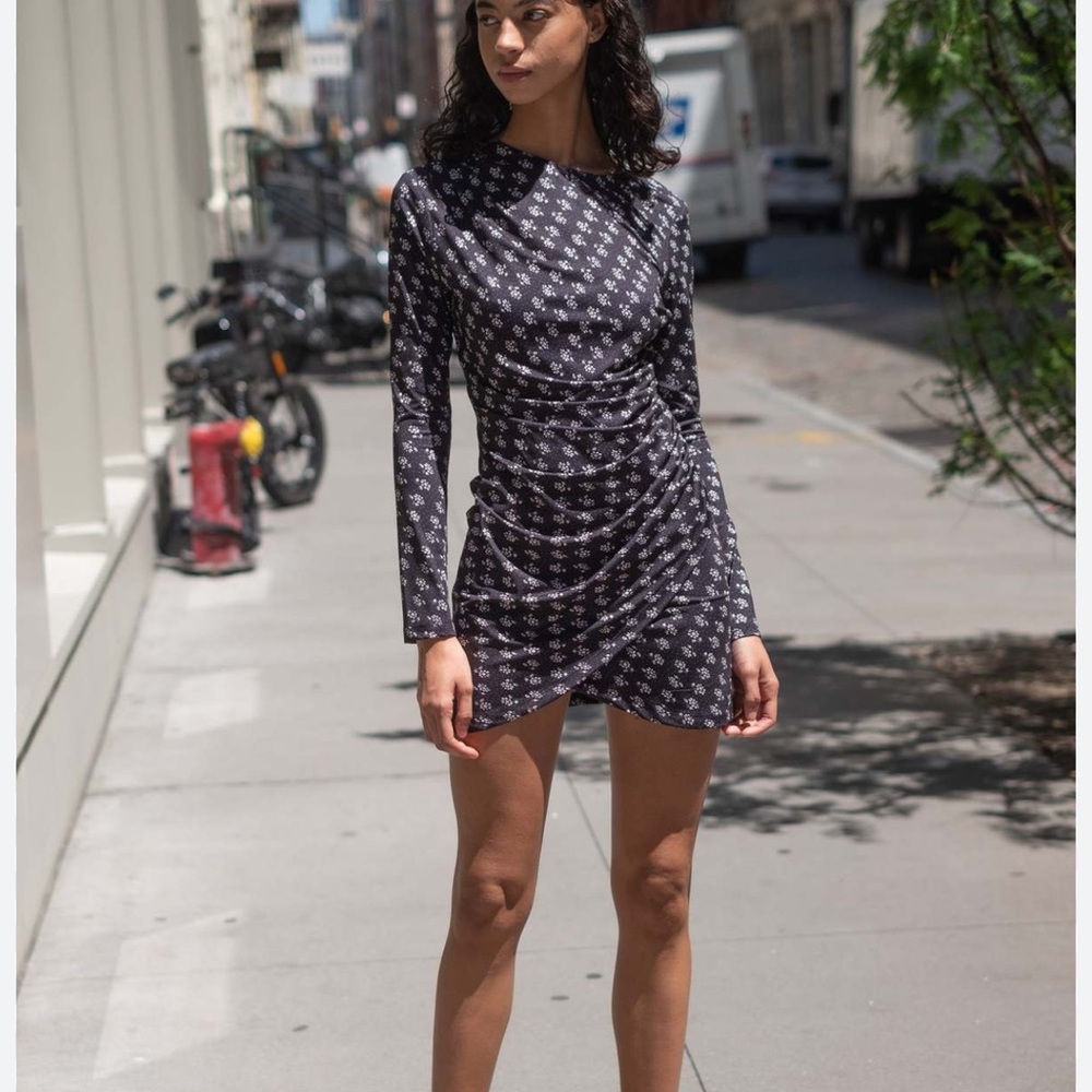 Sea NY ADA Mini Dress S NWT Floral Navy and White Dress